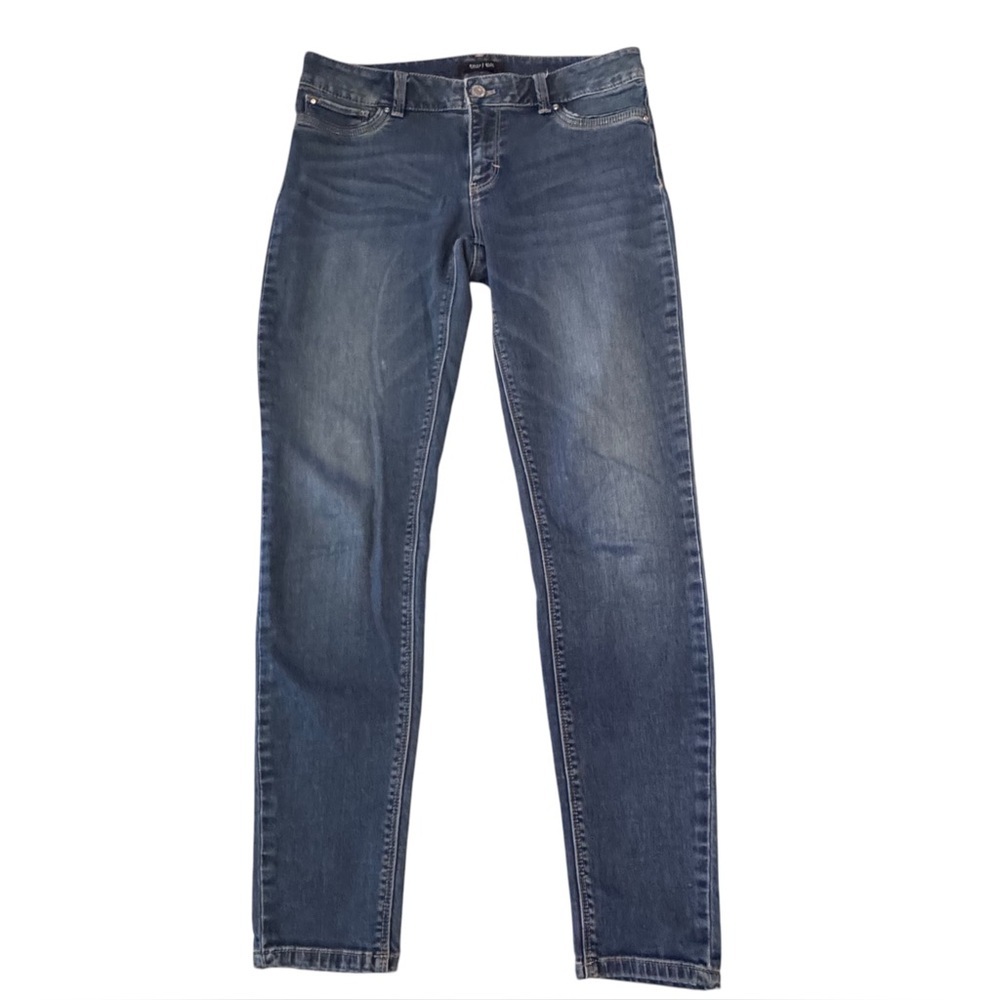 WHBM Size 4R Dark Wash 5 Pocket Cotton Spandex Skinny Jeans